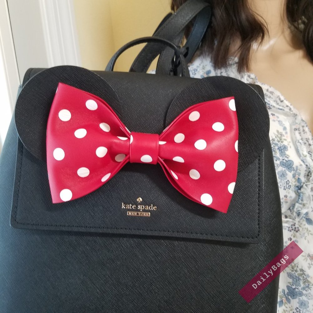 KATE SPADE MINNIE MOUSE DISNEY BLACK BACKPACK - Picture 4 of 15